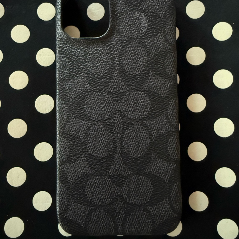 Coach Signature Black Phone Case